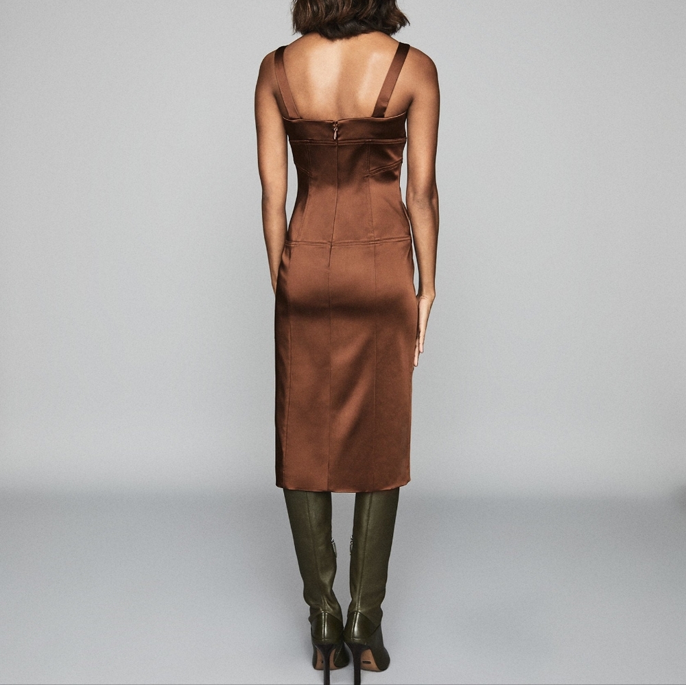 NWT REISS | Madeleine Structured Bodycon Dress - Picture 6 of 6